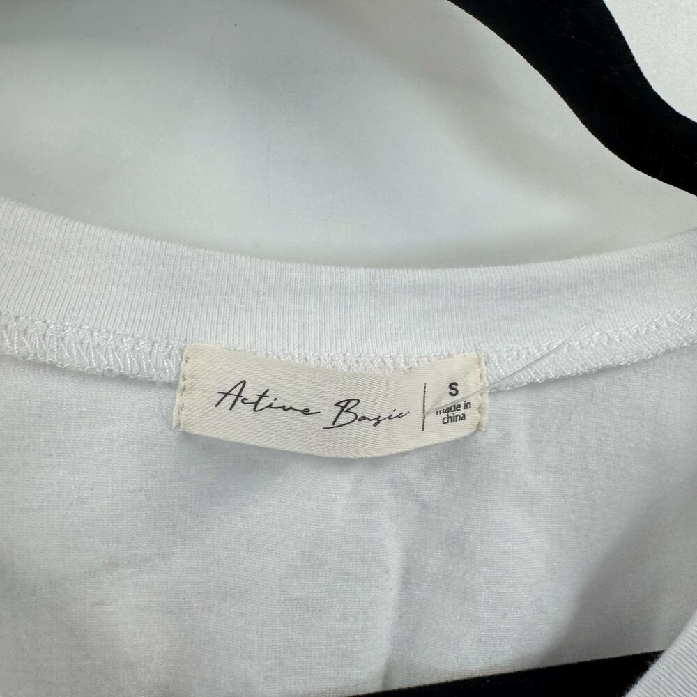 Active Basic white v neck top - Picture 2 of 5